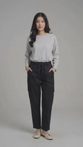Suko Clean Cargo Woven Bottom Pocket Women's Long Pants