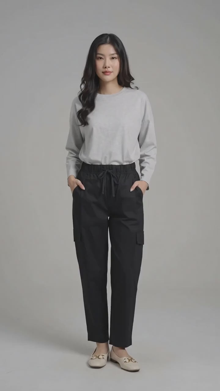 Suko Clean Cargo Woven Bottom Pocket Women's Long Pants