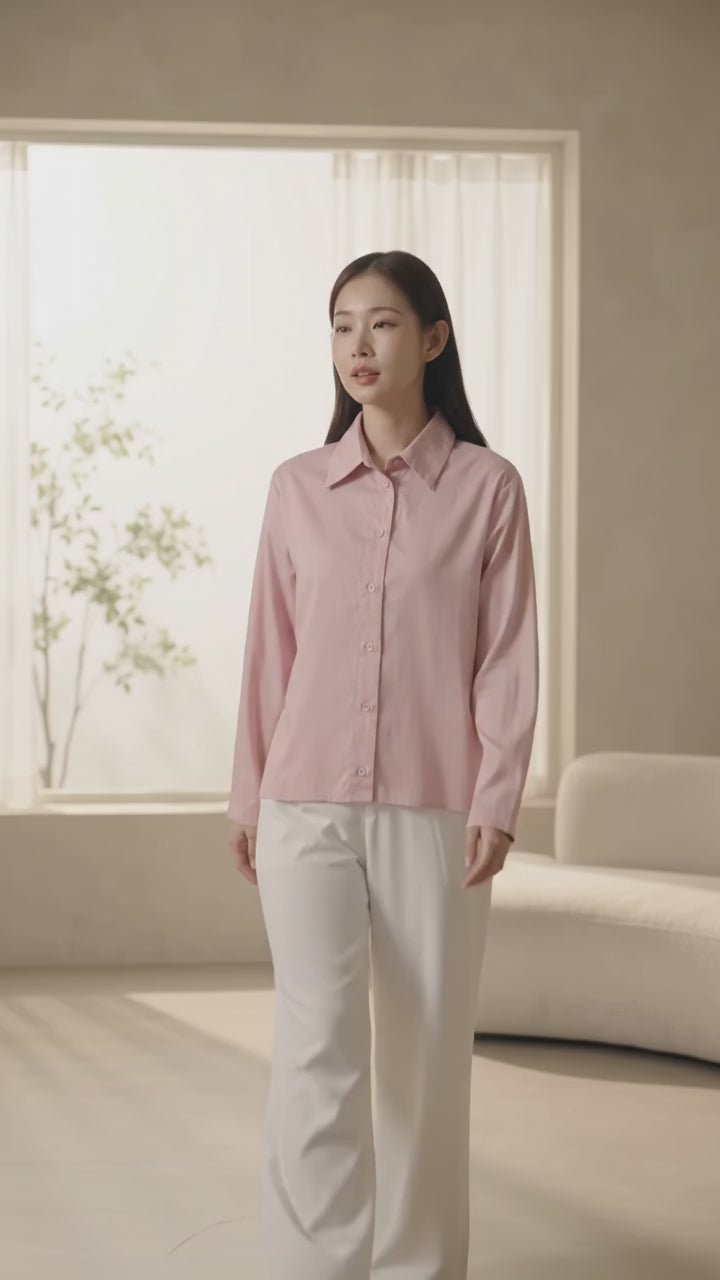 MxM Basic Kemeja Lengan Panjang Wanita