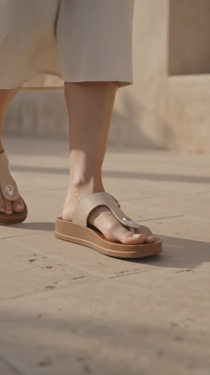 St. Yves Buckle Sandal Flip Flops FQ9 Wanita
