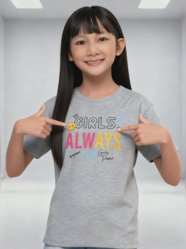 MxM Little M Print Girl Always Kaos Anak Perempuan