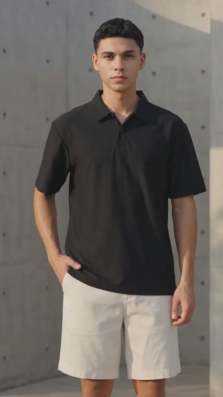 Nevada Texture Reg Fit Reg Collar Kaos Polo Pria