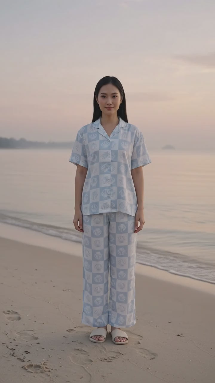 Nevada Shell In Checkered Setelan Piyama Wanita