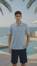 Suko Solid Knit Polo Pria