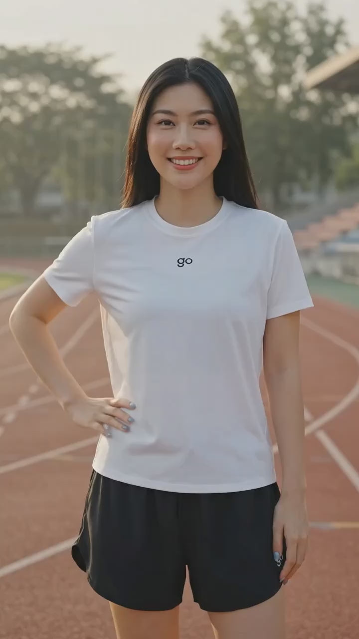 Suko Sports Kerah Bulat Lengan Pendek Kaos Wanita