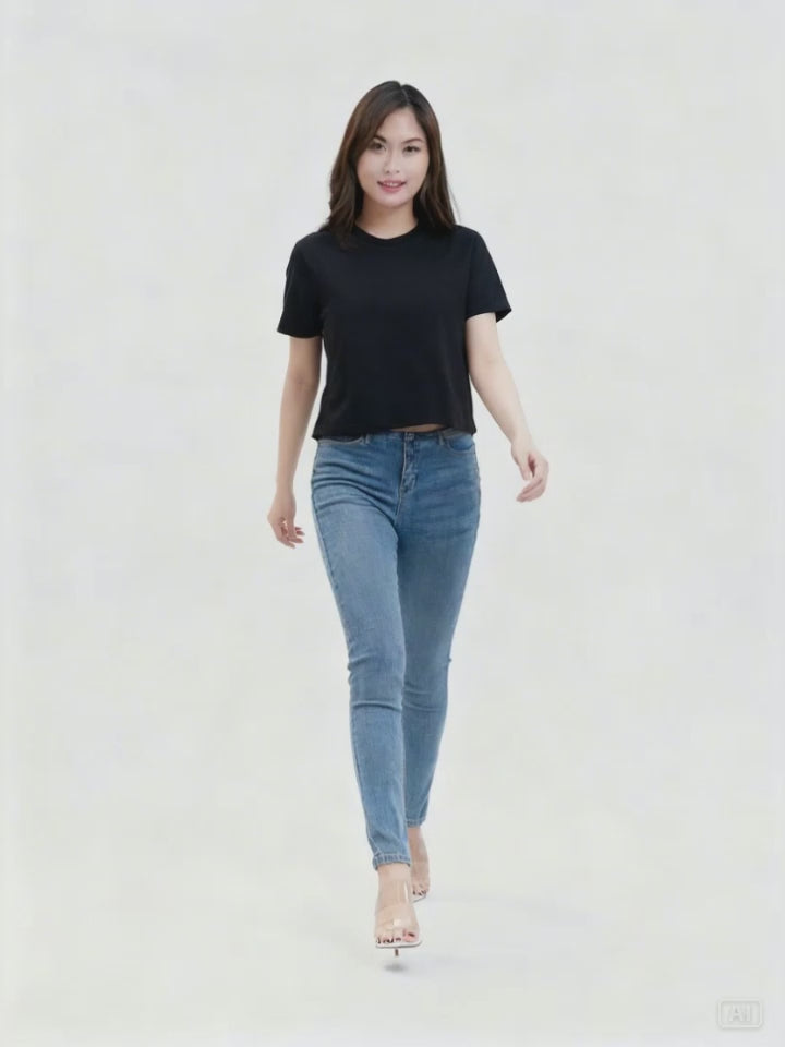 Mxm Connexion Kaos Crop Wanita