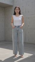 Suko Barrel Celana Panjang Jeans Wanita