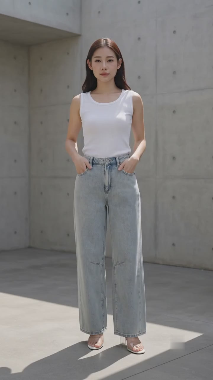 Suko Barrel Celana Panjang Jeans Wanita