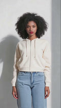 Nevada Solid Boxy French Terry Jaket Wanita