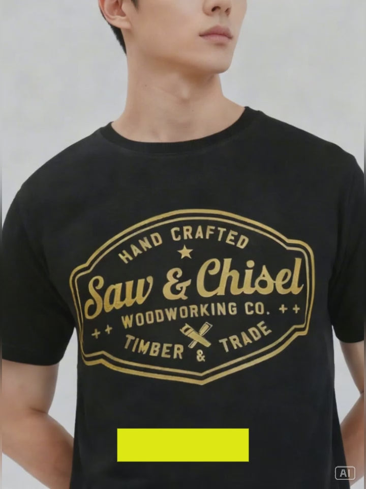 MxM Printed Saw & Chisel Kaos Pria