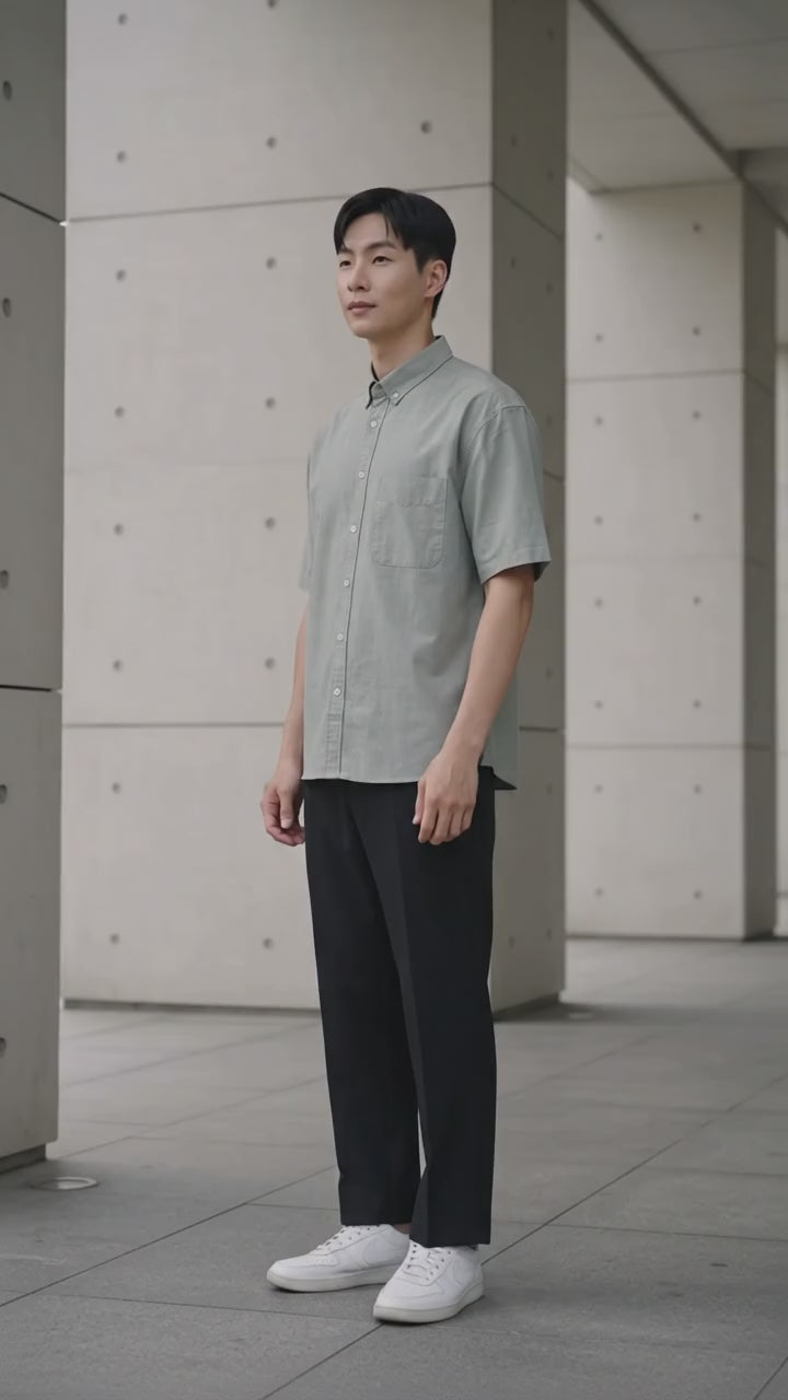 Suko Oxford Kemeja Oversize Pria