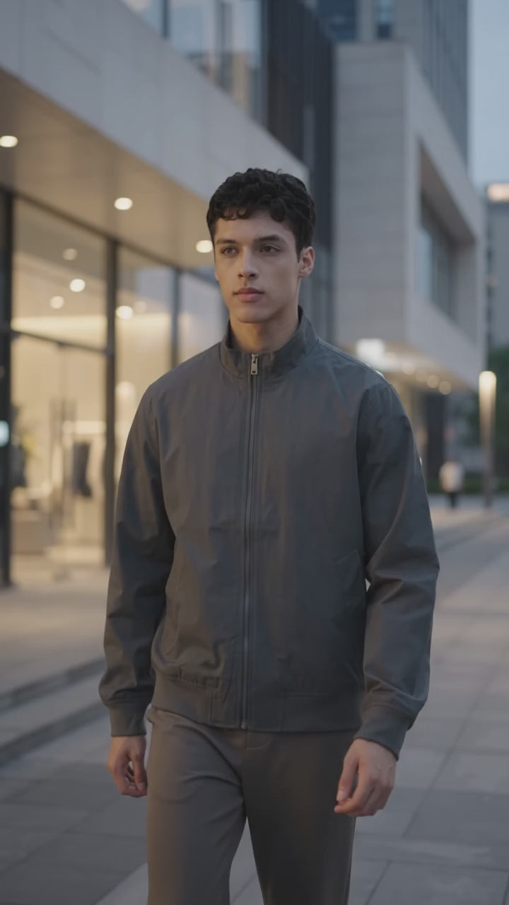 Cole Look Slub Full Zip Jaket Pria