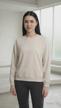 Nevada Solid Fleece Sweater Wanita