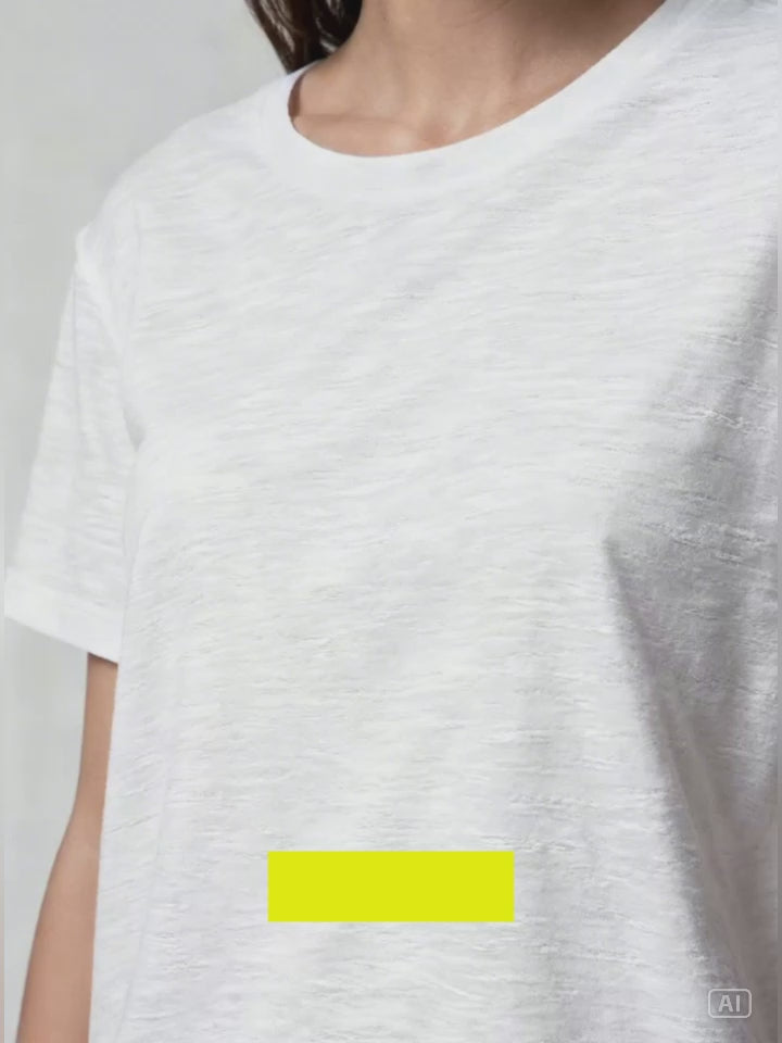 Nevada Slub Plain Look Kaos Lengan Pendek Wanita