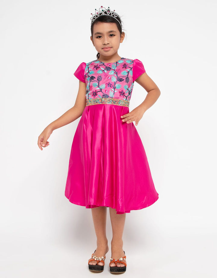 Princessa Flami Dress Lengan Pendek Detail Bordir