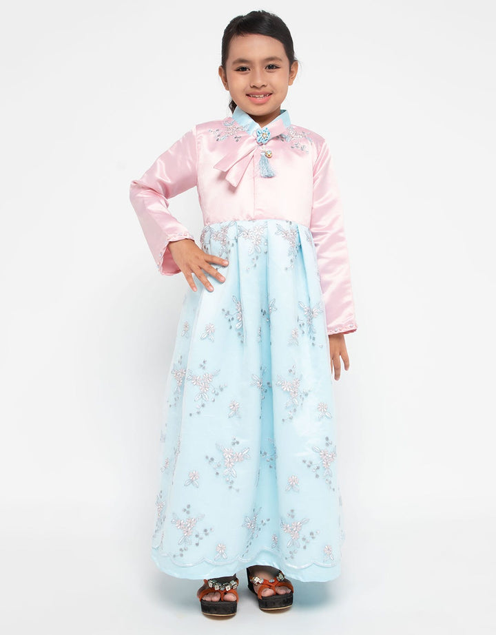 Princessa Flami Gamis Floral Embroidery Details