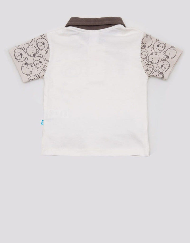 Pipiniko Short Sleeve T-Shirt Bear Collar Combination