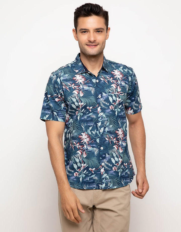 Red Cliff Kemeja Casual Flower Print