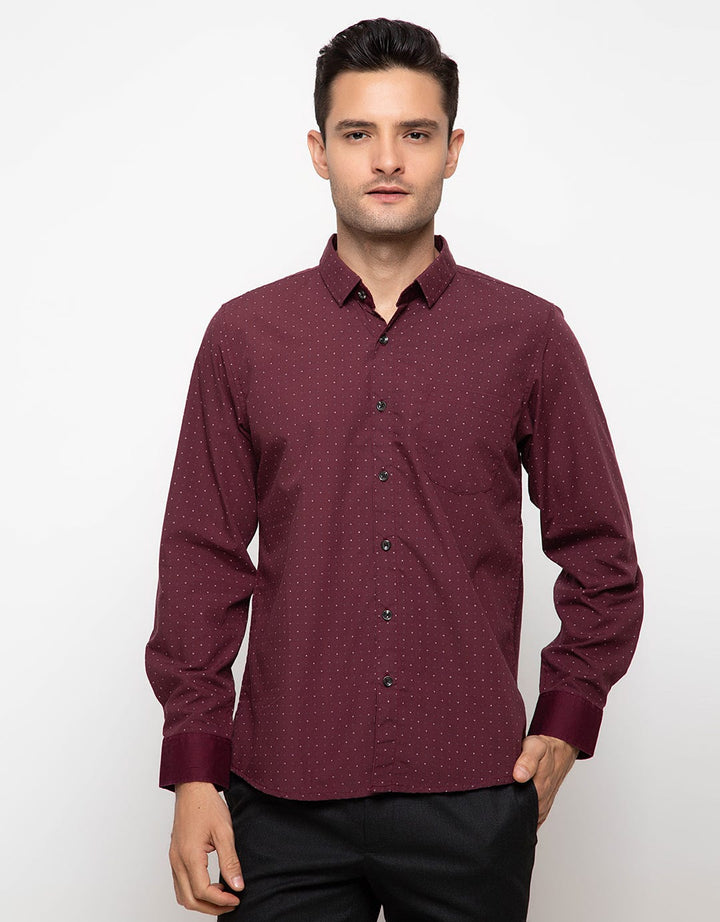Red Cliff Kemeja Casual Small Stripe Print