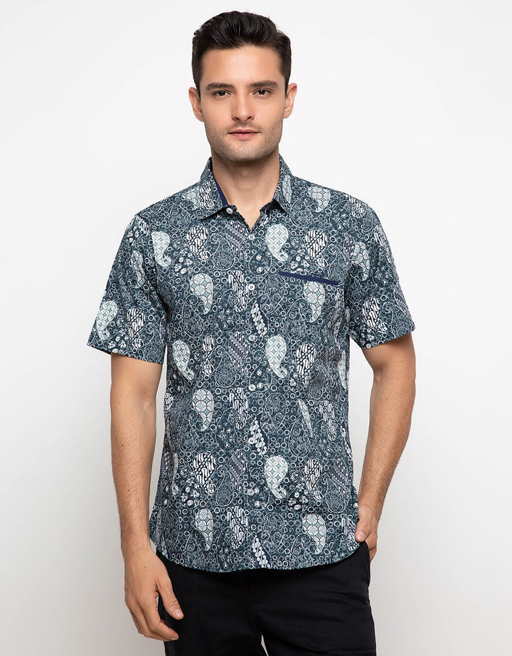 Red Cliff Kemeja Lengan Pendek Casual Batik