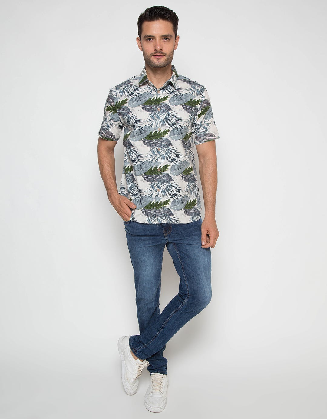 Ricardo Kemeja Lengan Pendek Casual Printing