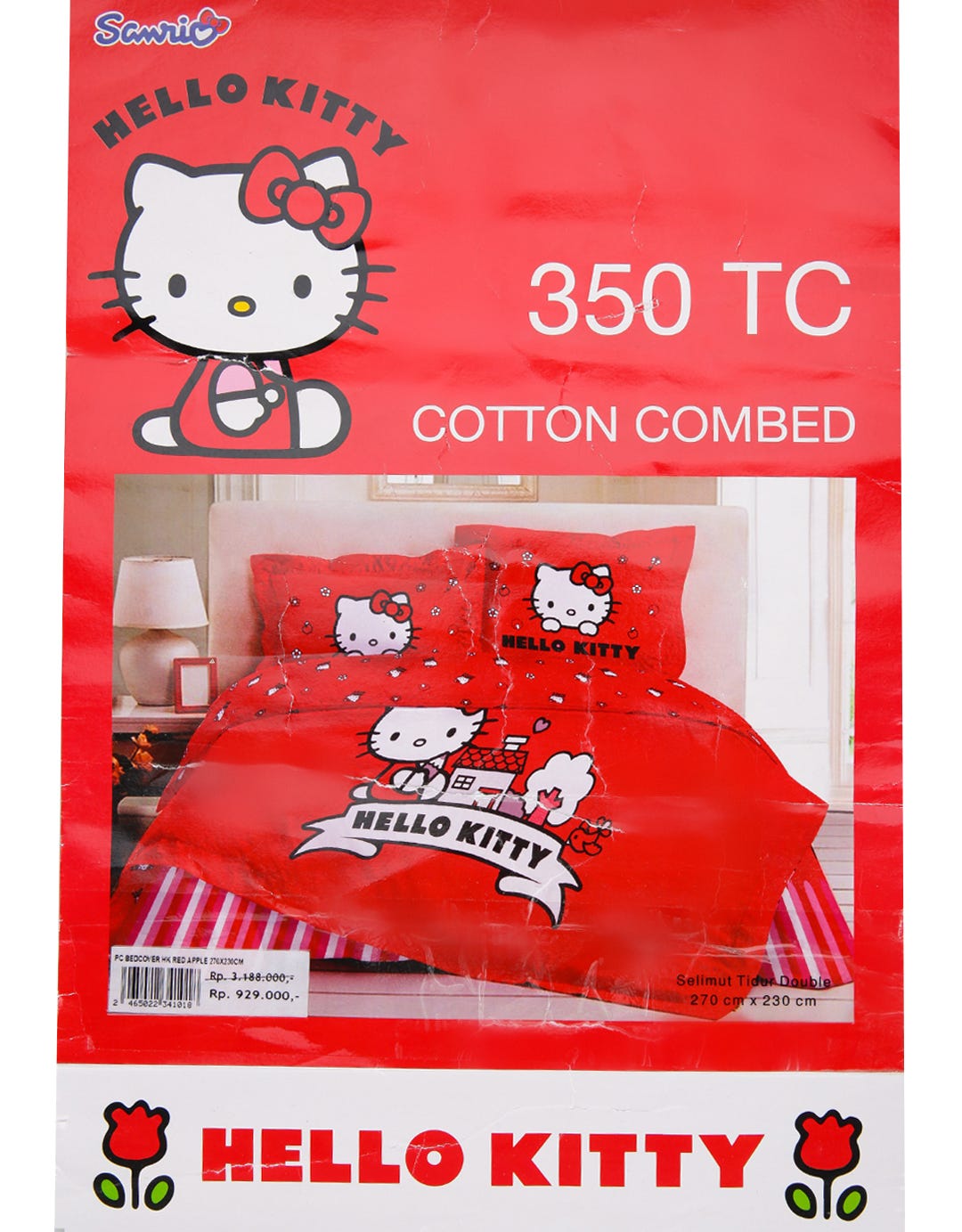Rise Bed Cover Hello Kitty - Double Size 240 x 230 cm