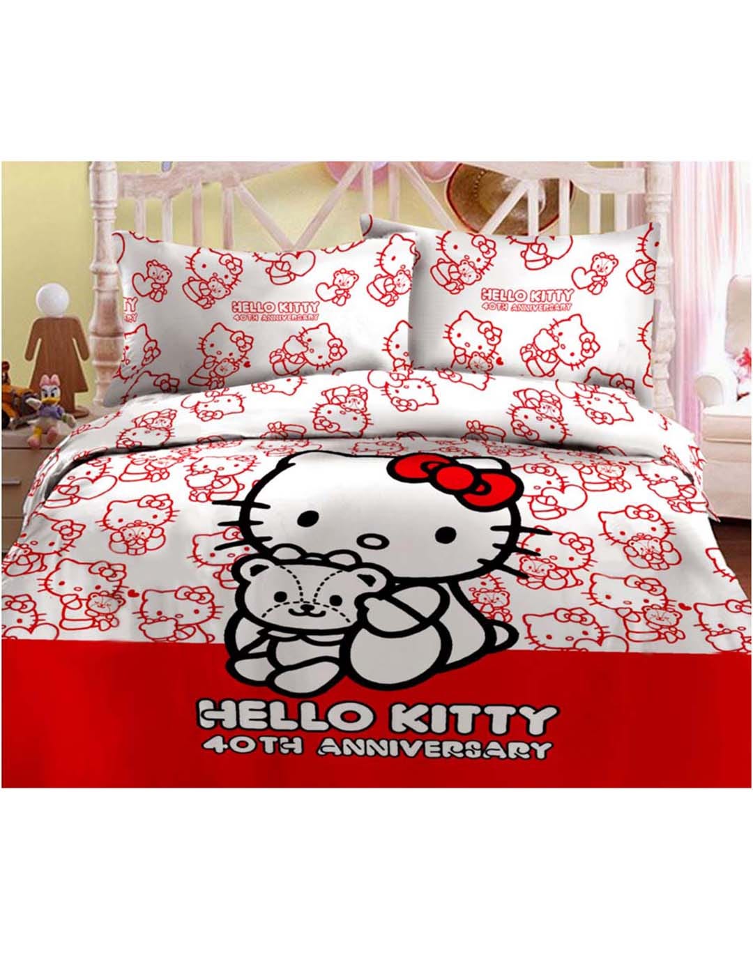 Rise Bed Cover Hello Kitty - Single Size 160x230 cm