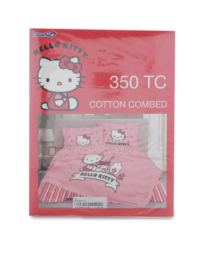 Rise Hello Kitty Bed Sheet - Single Size 100 x 200 x 35 cm