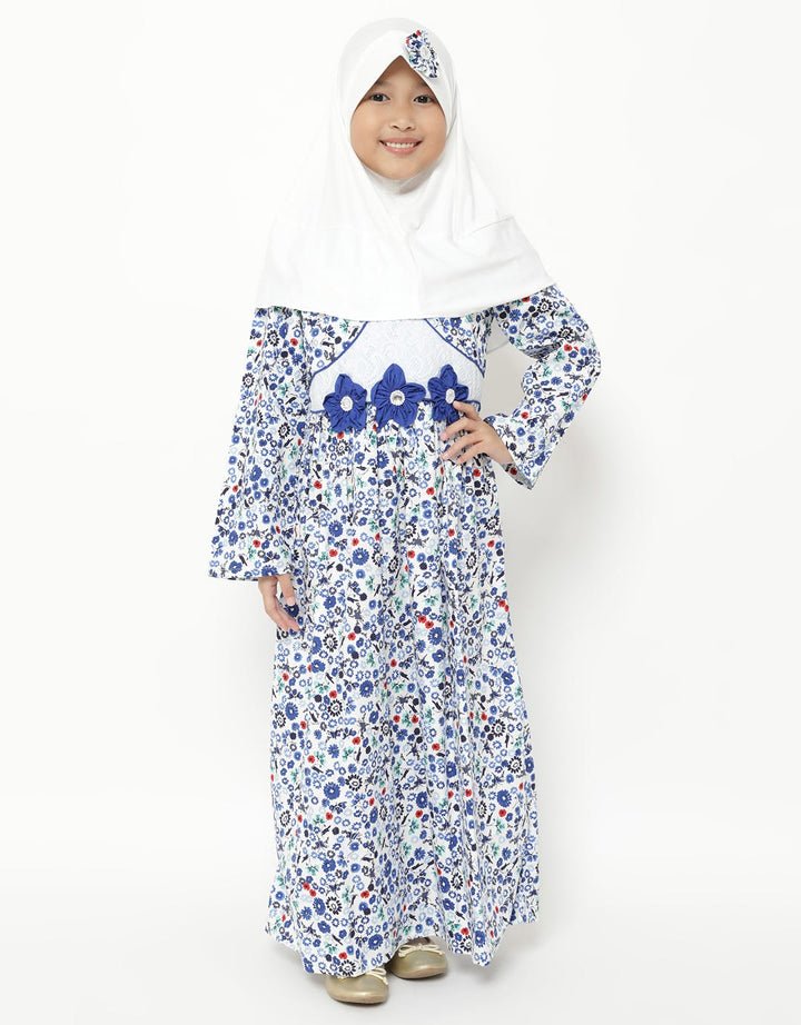 Saffron by Donita Floral Print Muslim Dress
