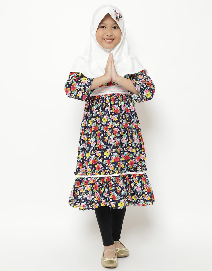 Saffron by Donita Floral Print Muslim Dress