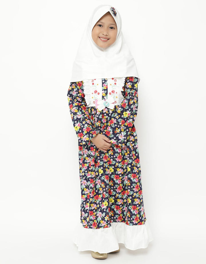 Saffron By Donita Floral Print Muslim Dress