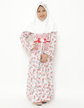 Saffron by Donita Muslim Dress Print Red Flowers
