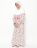 Saffron by Donita Muslim Dress Print Red Flowers