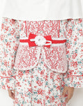 Saffron by Donita Muslim Dress Print Red Flowers