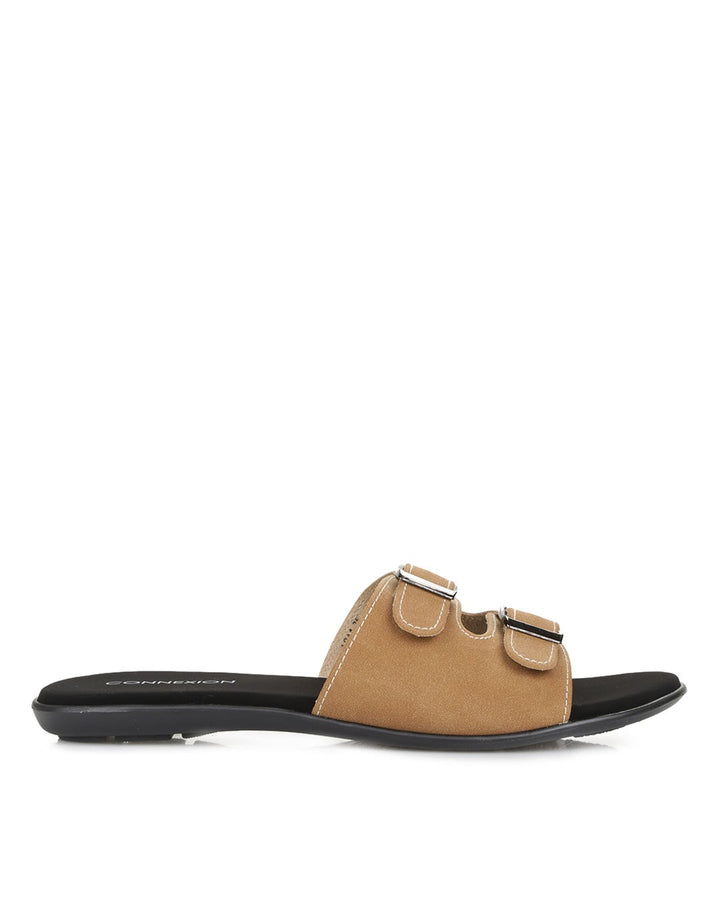 Connexion Slipper Sandal Double Buckle