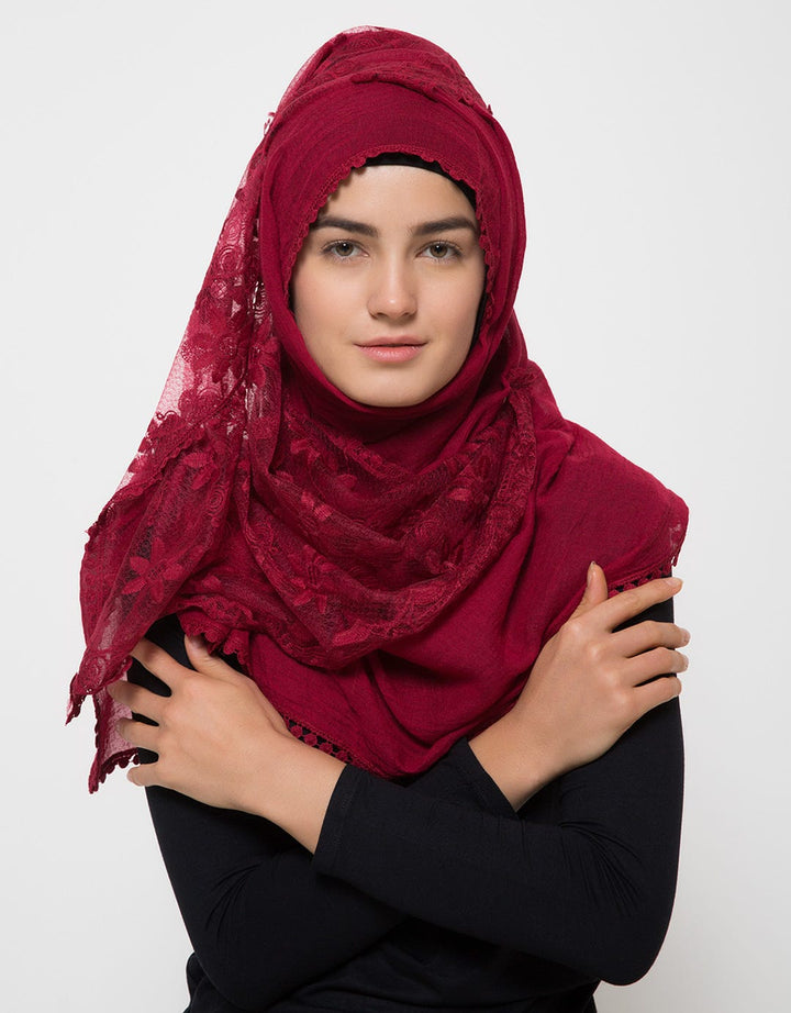 My Hijab Floral Lace Pashmina