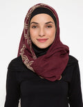 Art Fashion Hijab Pashmina Embroidery Details