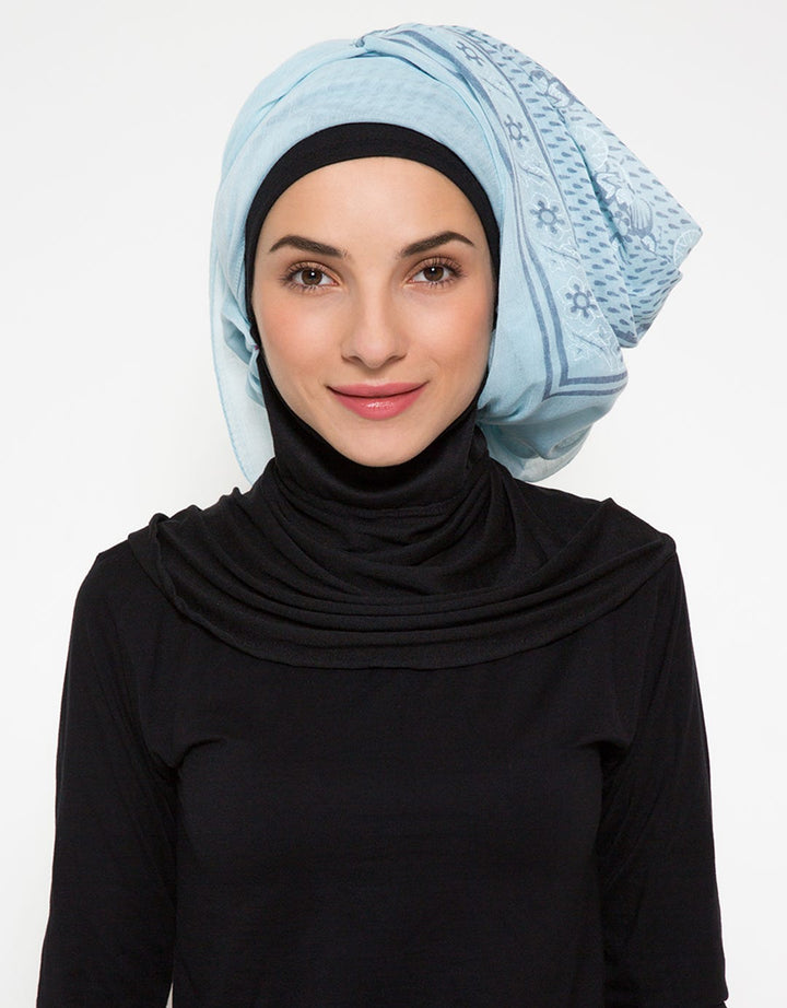 Art Fashion Hijab Pashmina Floral Print Detail