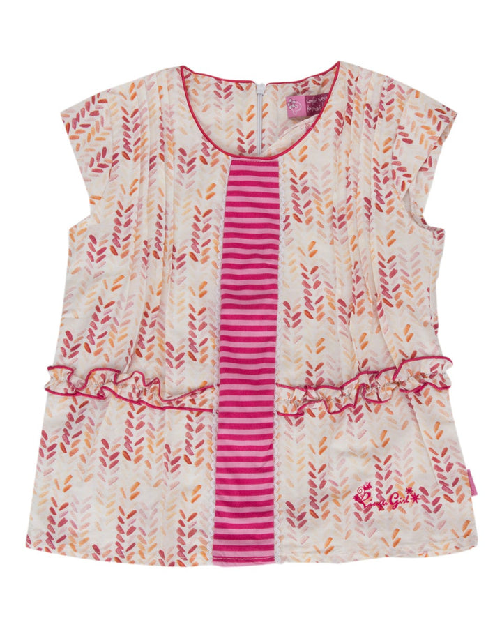 Pingu Club Blus Lengan Pendek Print Leaves