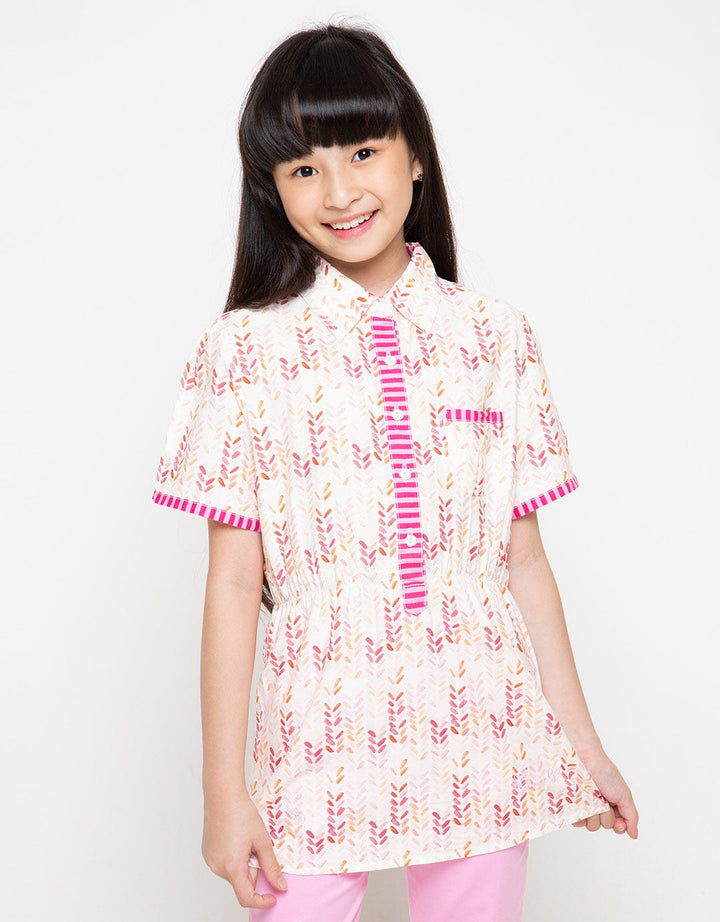 Pingu Club Dress Print Leaf Anak