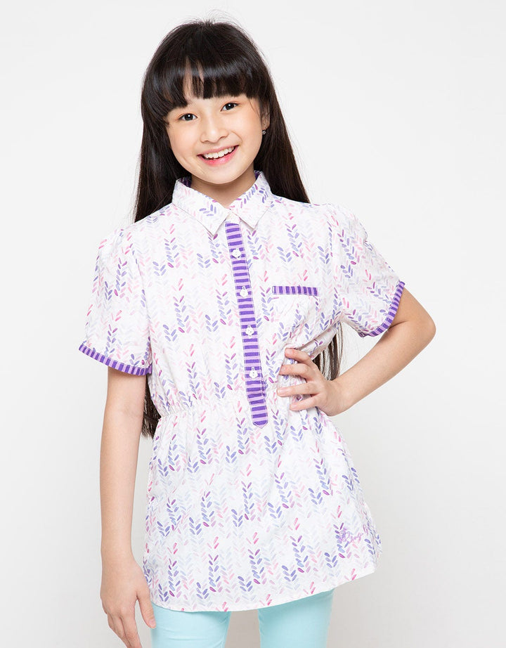 Pingu Club Dress Print Leaf Anak