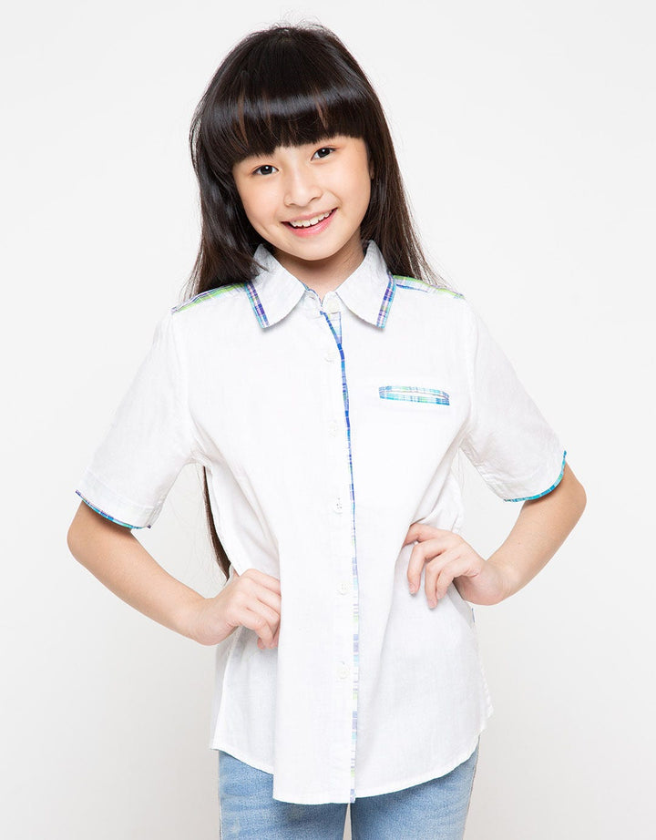 Pingu Club Kemeja Plaid Print Anak