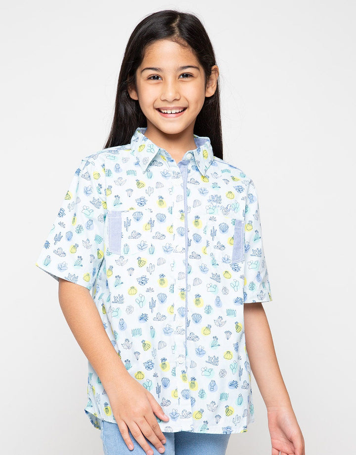 Pingu Club Kemeja Print Cactuses