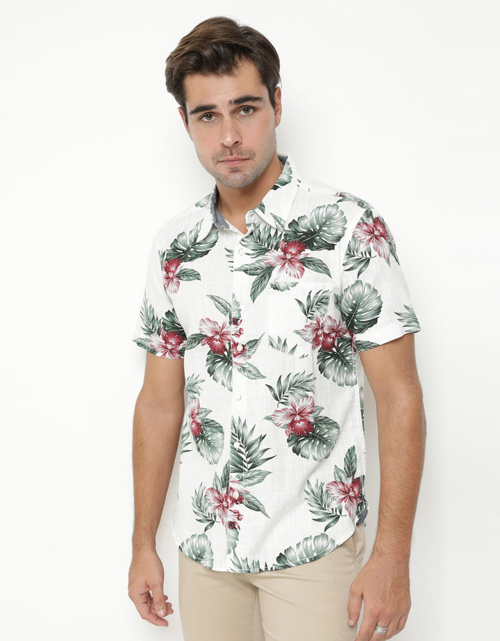 Sharks Floral Short-Sleeves Shirt
