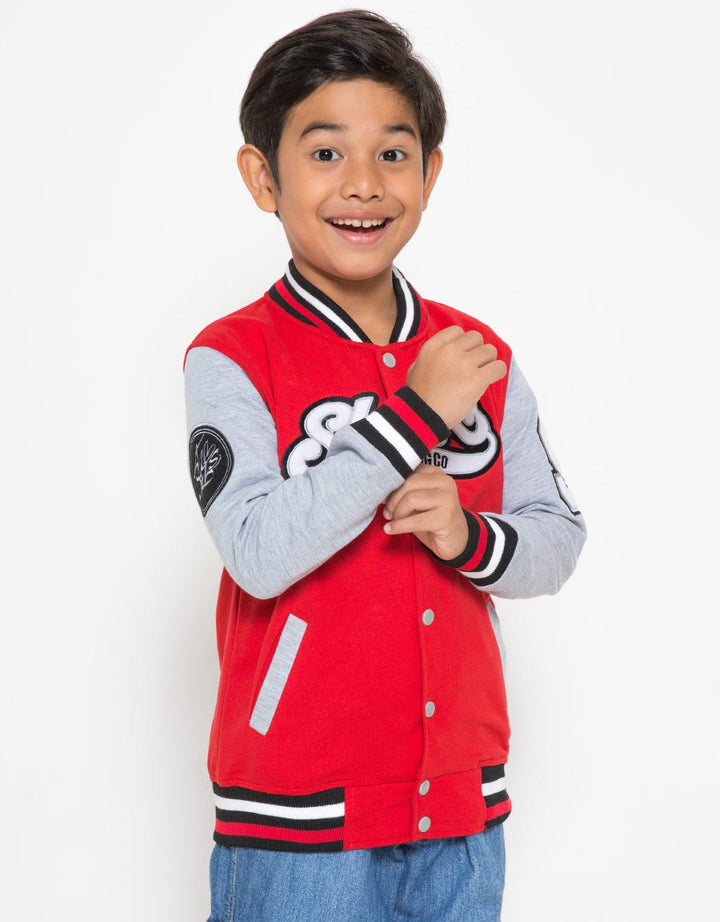 Sharks Typography Varsity Jacket