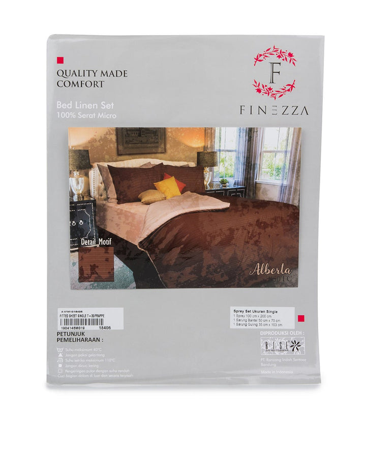 Rise Sprei Embossed Coklat - Single 100 x 200 x 35