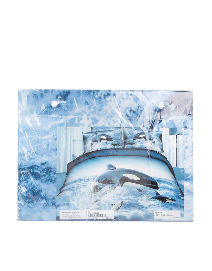 Rise Sprei Whale Sateen Cotton 120x200x40