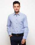Stanley Adams Kemeja Texture Lengan panjang Micro Check