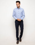 Stanley Adams Kemeja Texture Lengan panjang Micro Check
