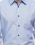 Stanley Adams Kemeja Texture Lengan panjang Micro Check